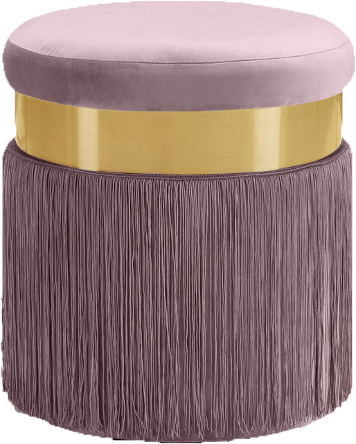 Yasmine Velvet Ottoman/Stool - Furniture Depot