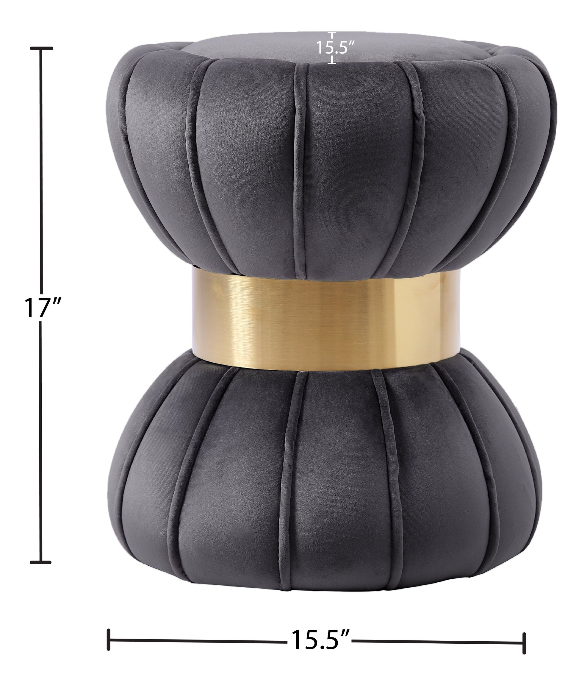 Vino Velvet Ottoman/Stool - Furniture Depot