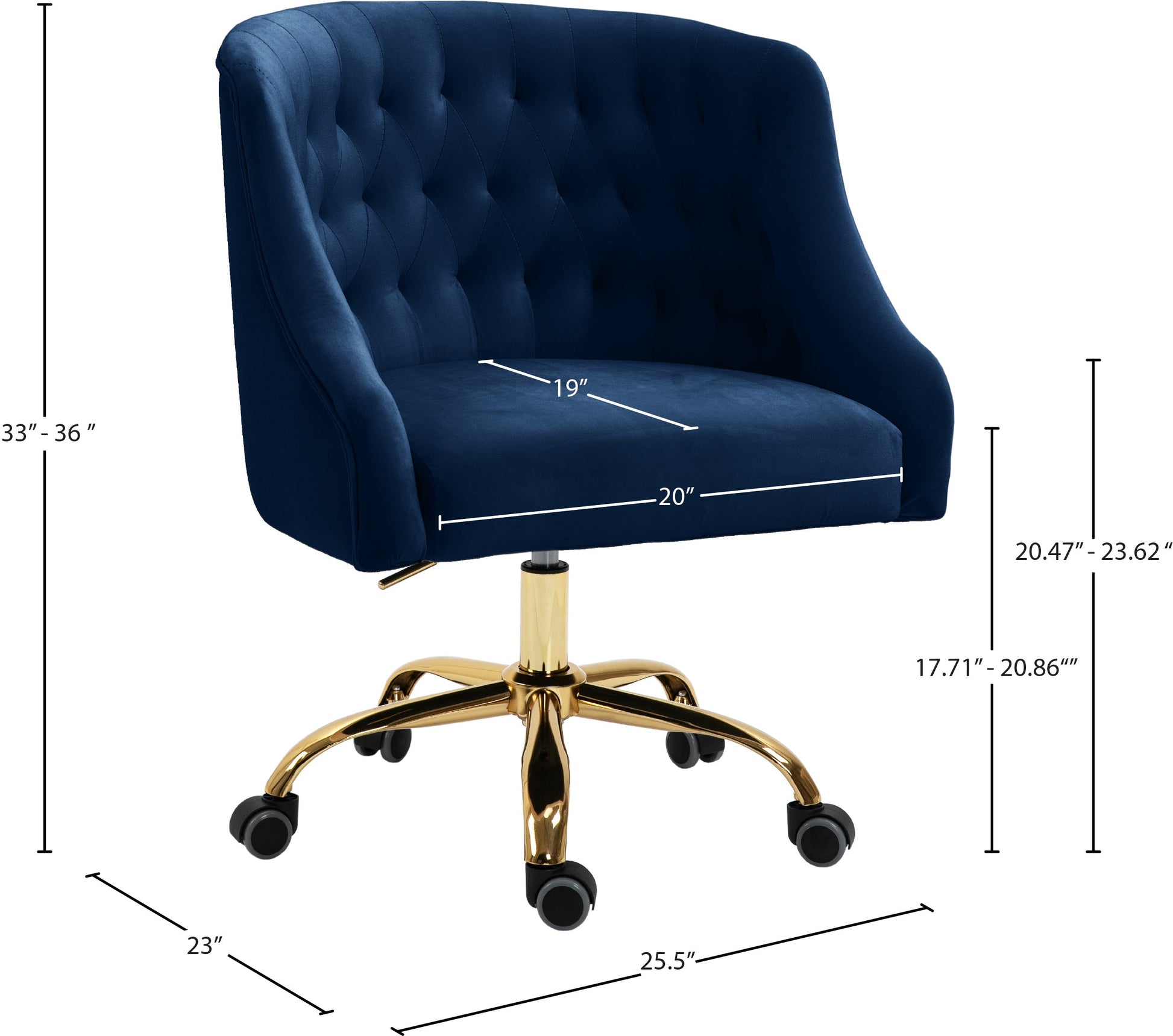 Arden Velvet Office Chair - Furniture Depot