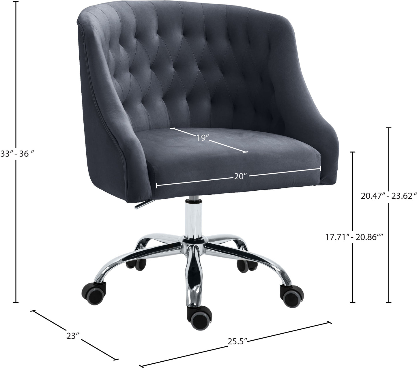 Arden Velvet Office Chair - Furniture Depot