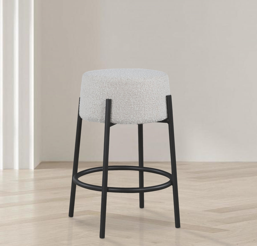 Avalon Boucle Fabric Counter Stool - Furniture Depot