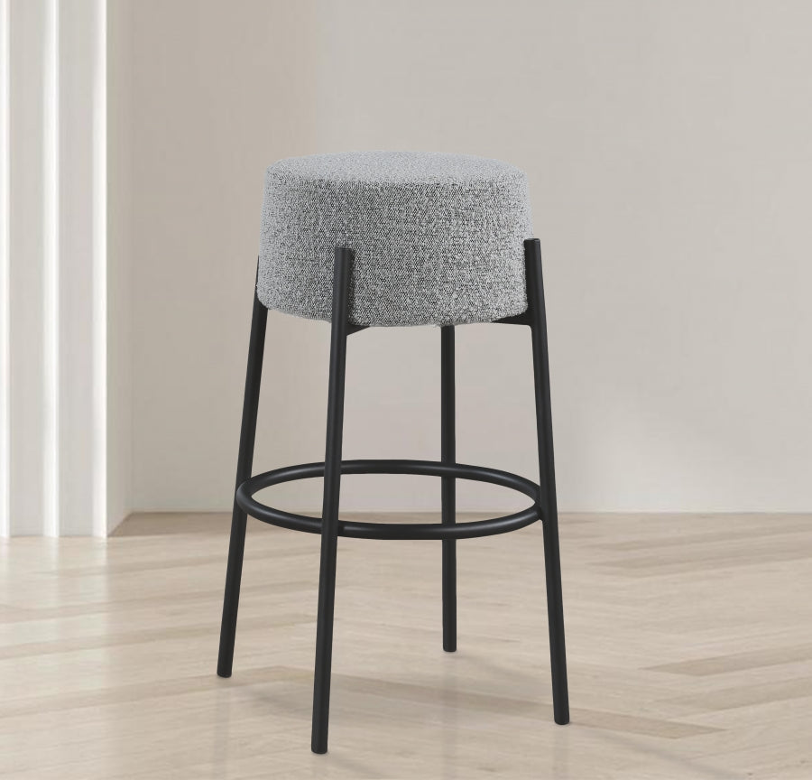 Avalon Boucle Fabric Bar Stool - Furniture Depot