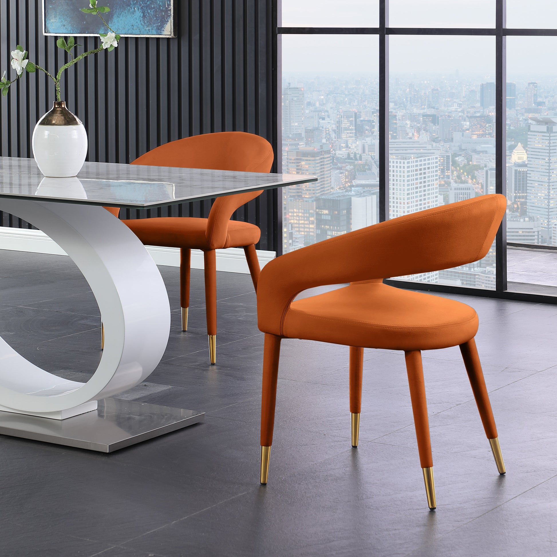 Destiny Velvet Dining Chair - Furniture Depot