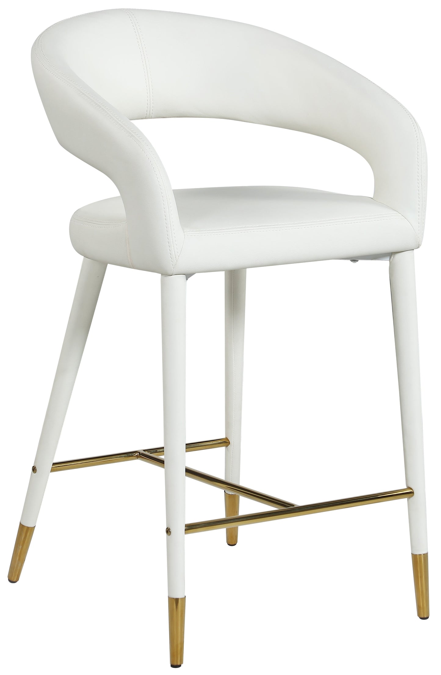 Destiny Faux Leather Stool - Furniture Depot (7679002083576)