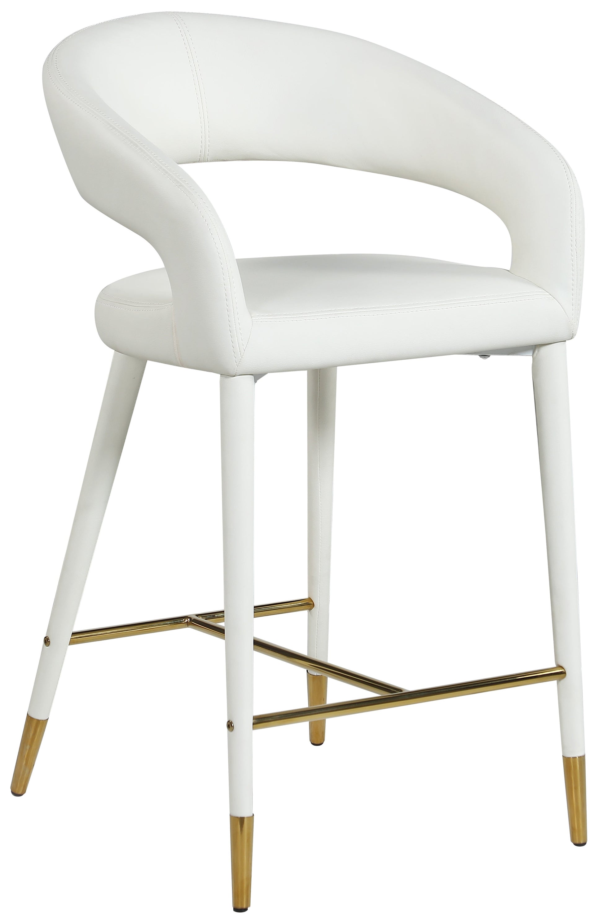 Destiny Faux Leather Stool - Furniture Depot (7679002083576)