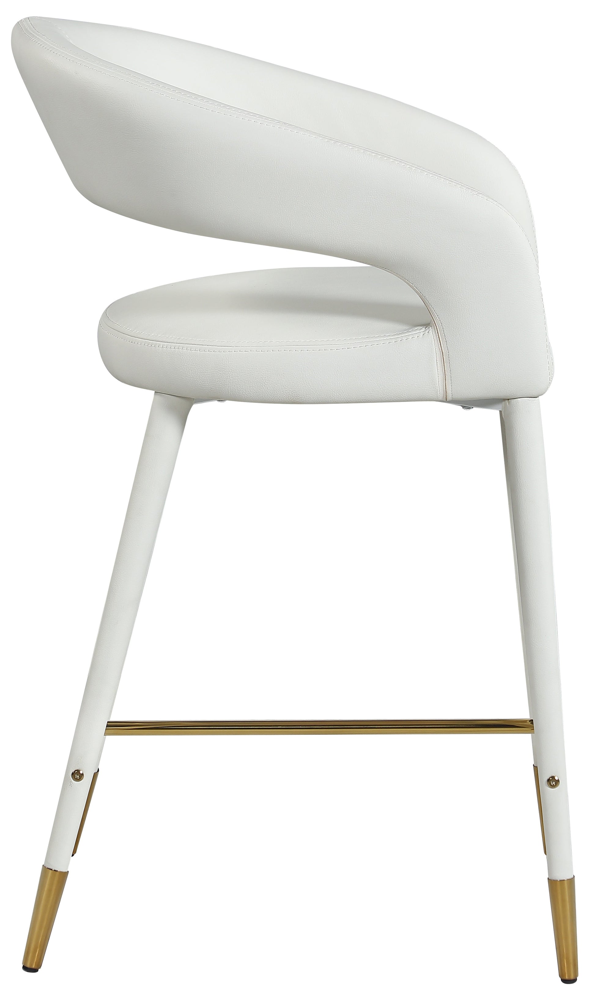 Destiny Faux Leather Stool - Furniture Depot (7679002083576)