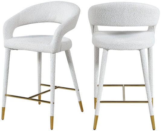 Destiny Cream Fabric Stool - Furniture Depot (7679002149112)