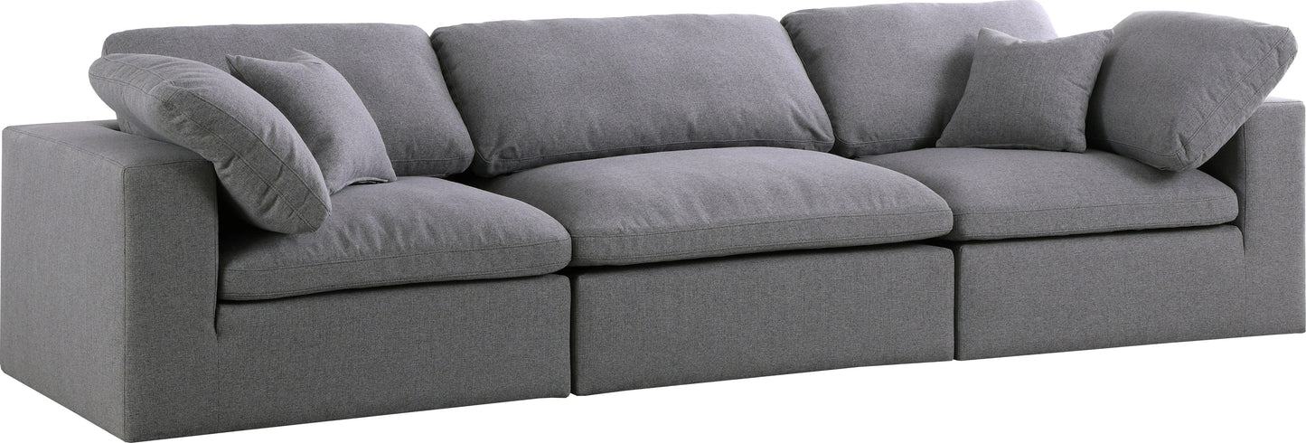 Serene Linen Fabric Deluxe Cloud Modular Sofa - Furniture Depot