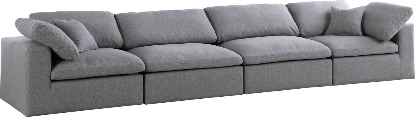 Serene Linen Fabric Deluxe Cloud Modular Sofa - Furniture Depot