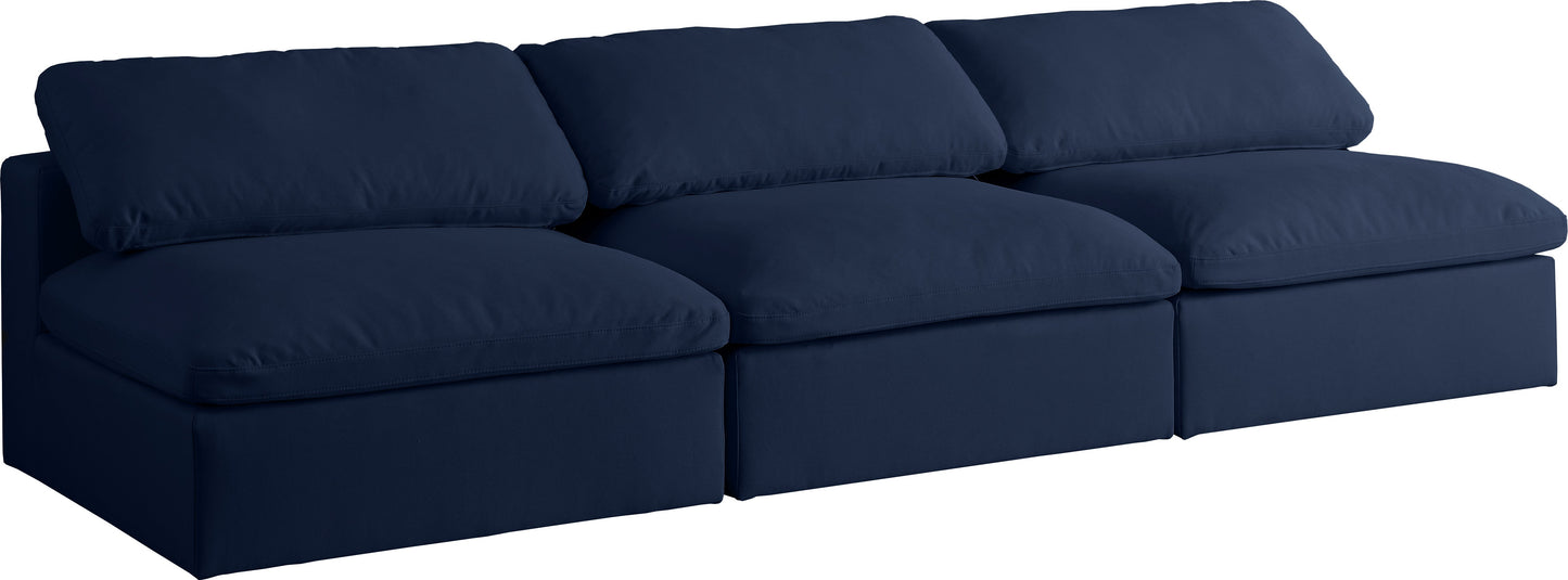 Serene Linen Fabric Deluxe Cloud Modular Armless Sofa - Furniture Depot