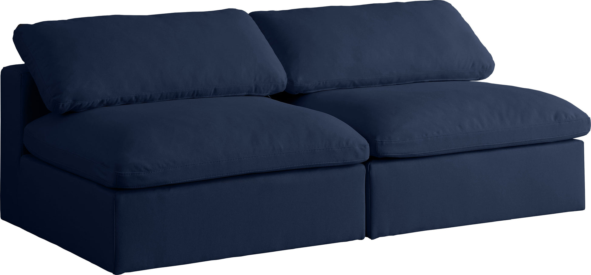 Serene Linen Fabric Deluxe Cloud Modular Armless Sofa - Furniture Depot