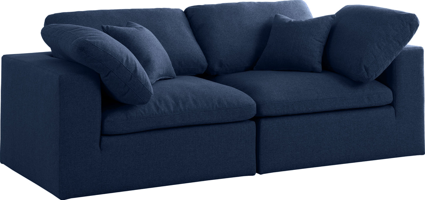 Serene Linen Fabric Deluxe Cloud Modular Sofa - Furniture Depot