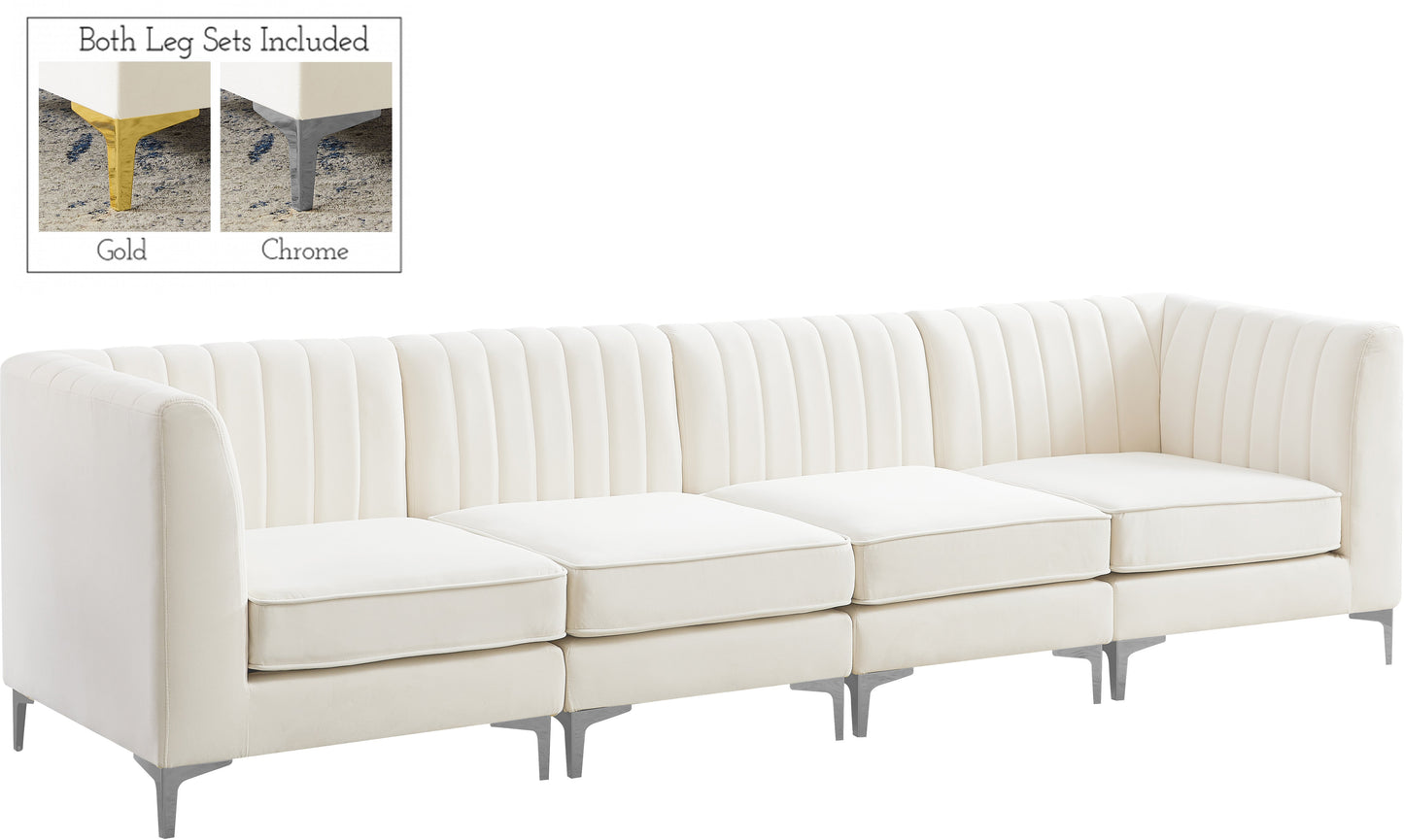 Alina Velvet Modular Sofa - Furniture Depot