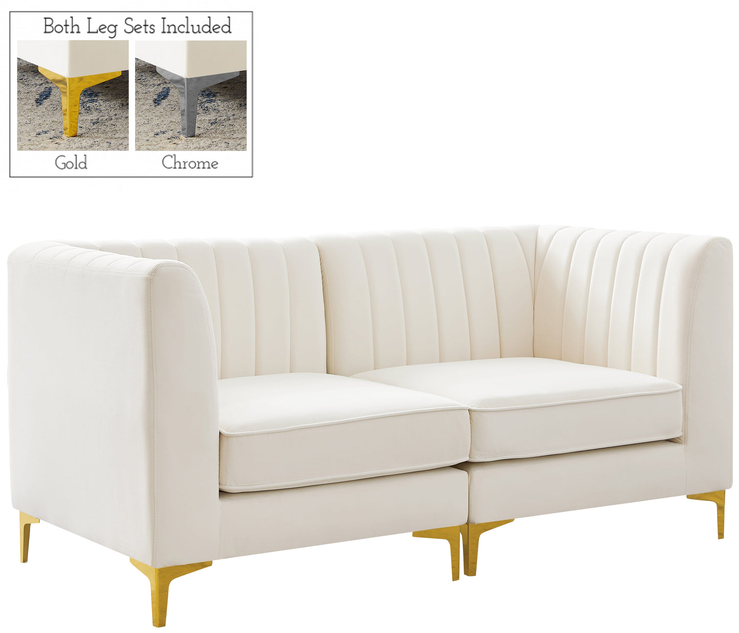 Alina Velvet Modular Sofa - Furniture Depot