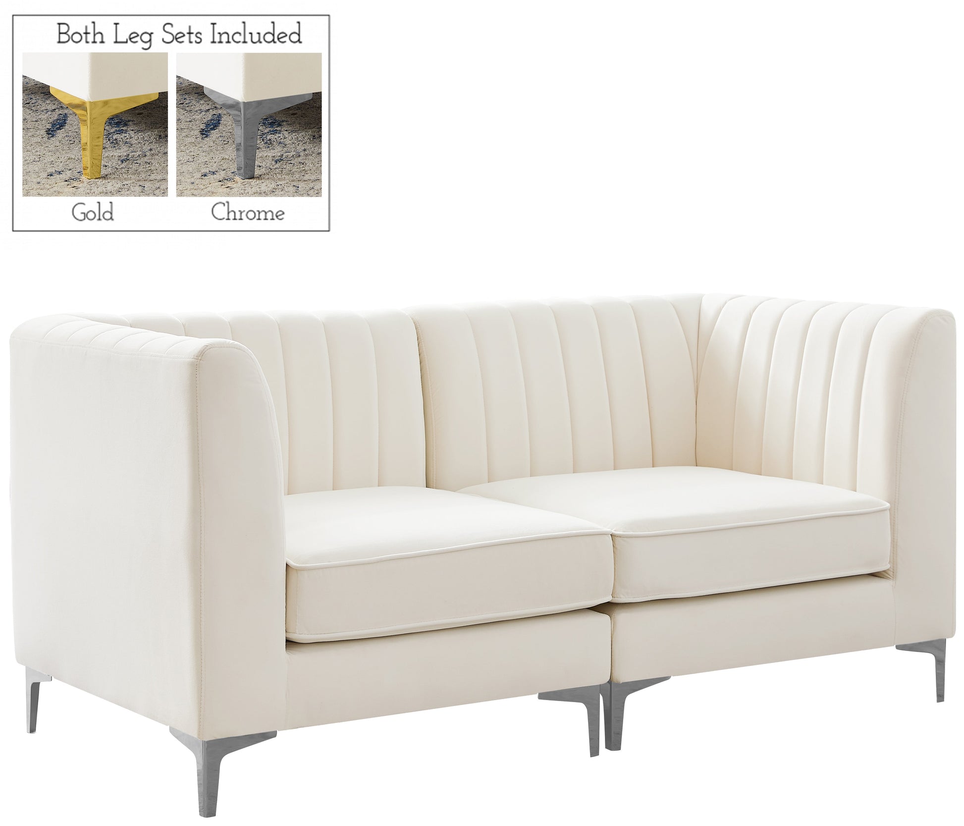 Alina Velvet Modular Sofa - Furniture Depot