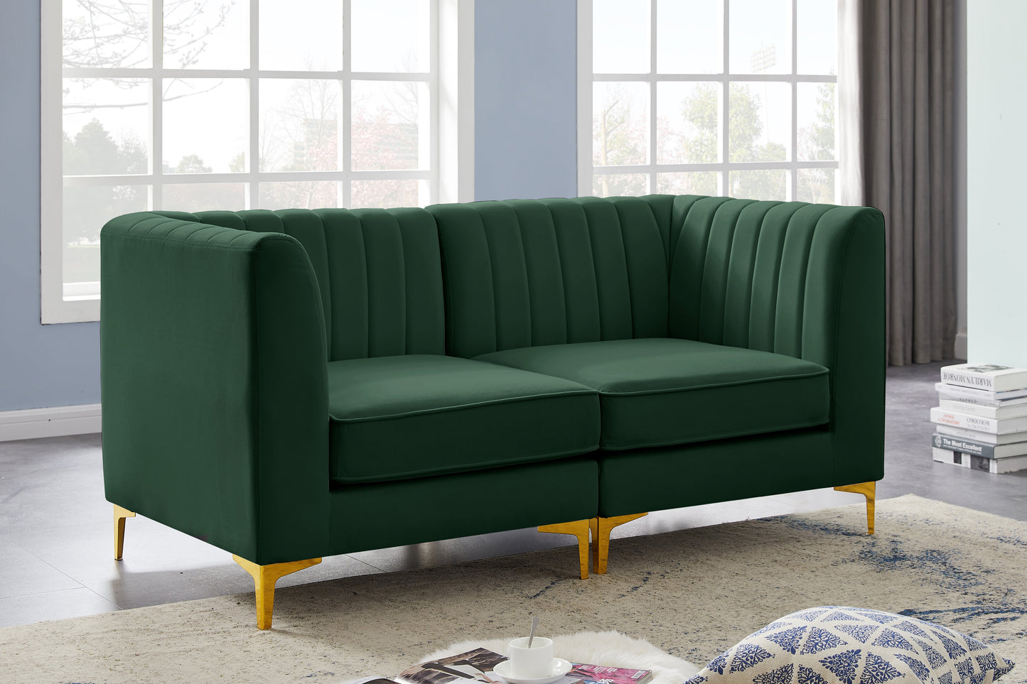 Alina Velvet Modular Sofa - Furniture Depot