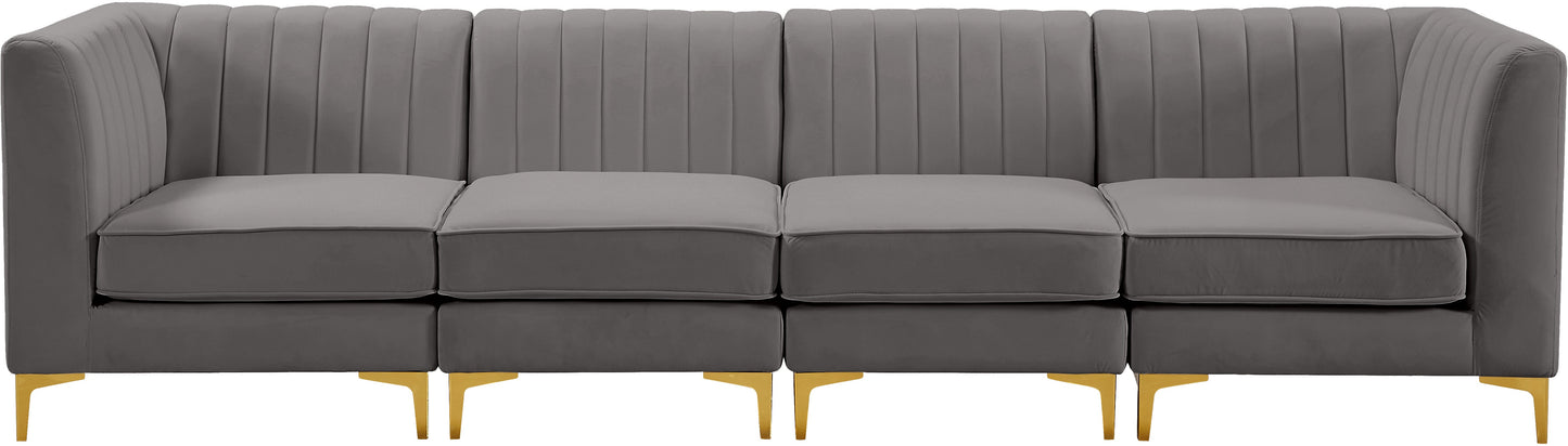 Alina Velvet Modular Sofa - Furniture Depot