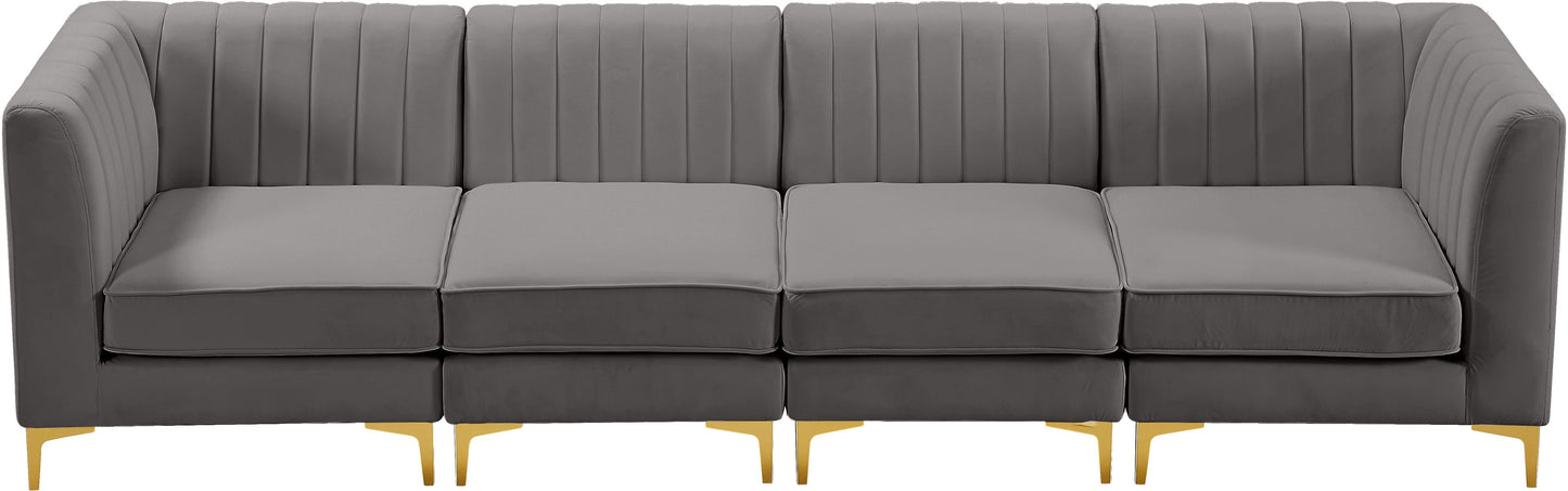 Alina Velvet Modular Sofa - Furniture Depot