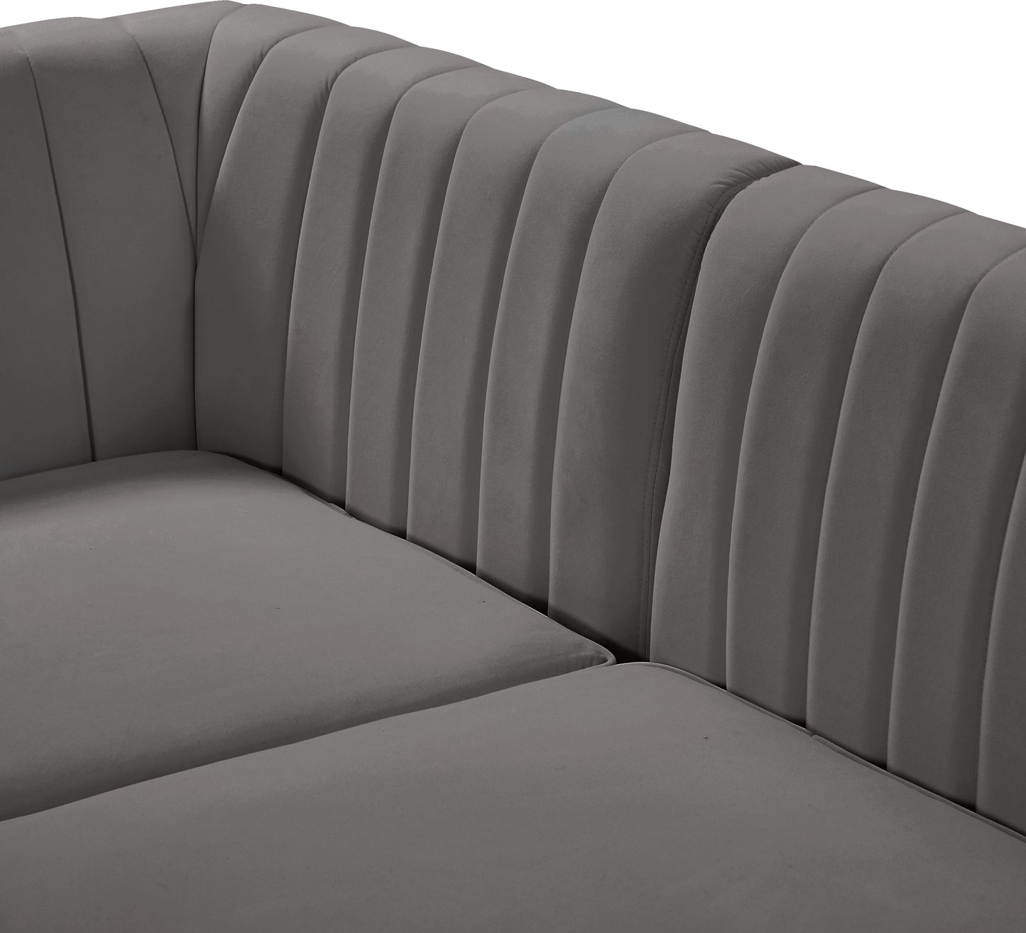 Alina Velvet Modular Sofa - Furniture Depot