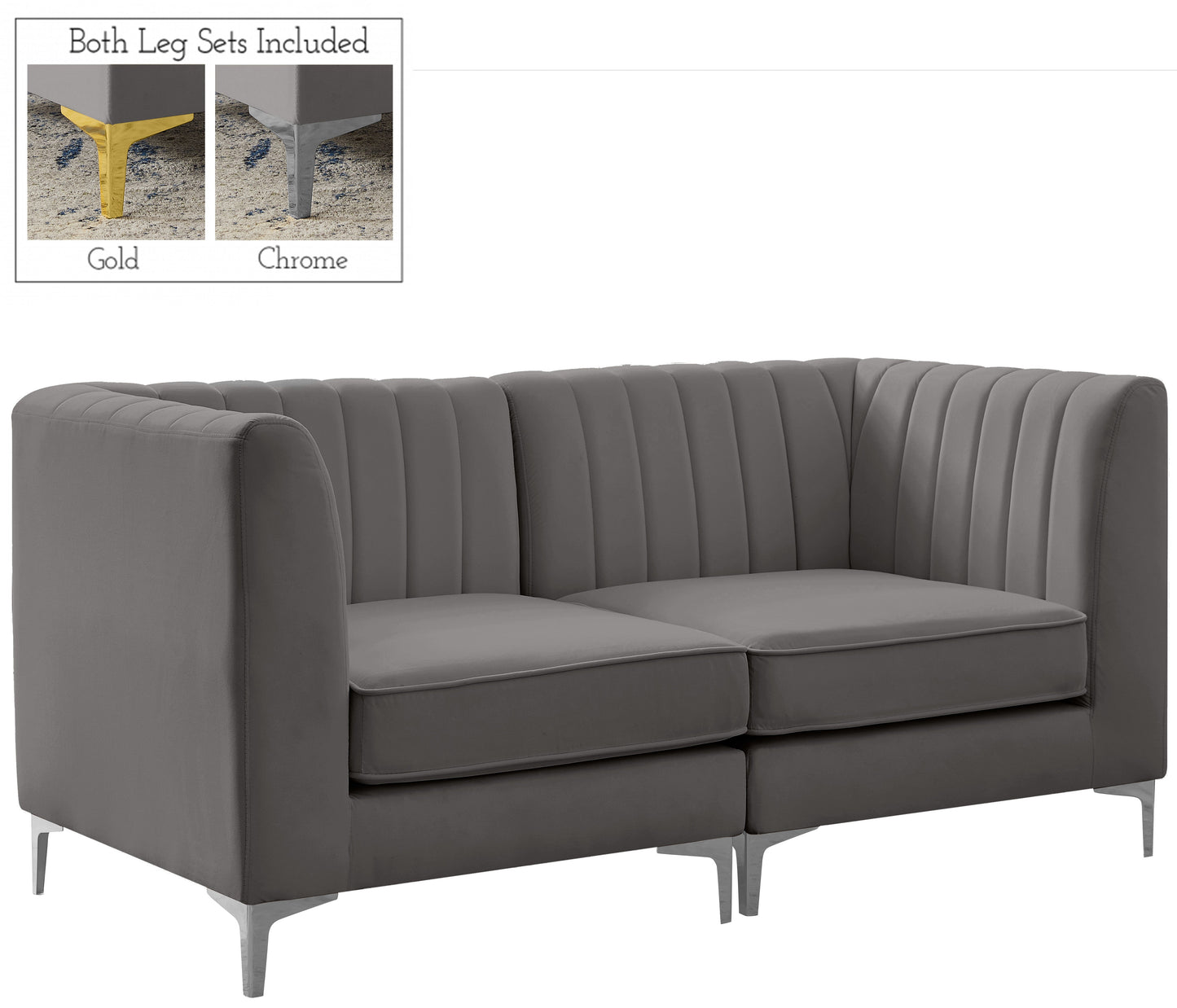 Alina Velvet Modular Sofa - Furniture Depot