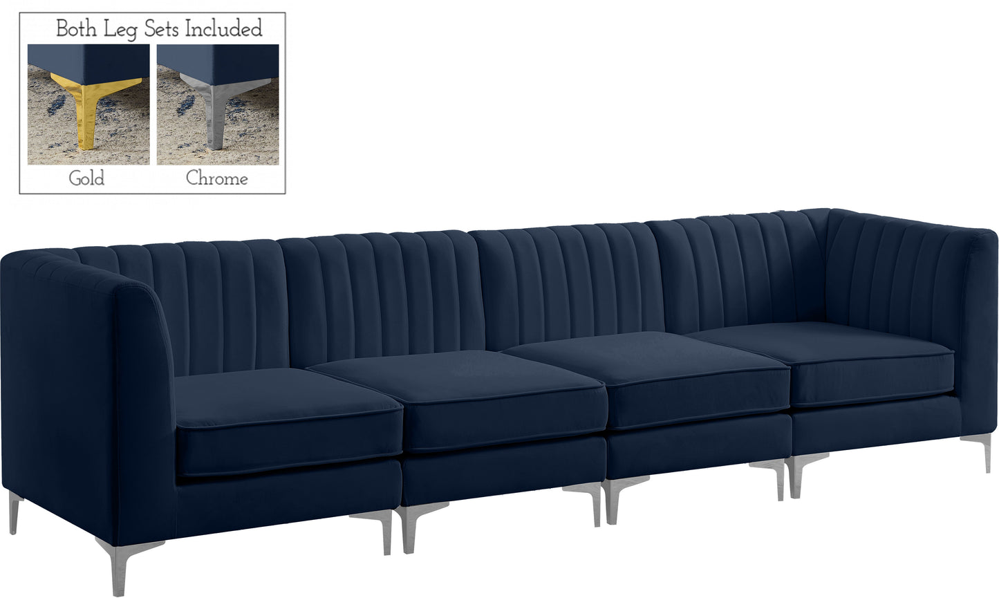 Alina Velvet Modular Sofa - Furniture Depot