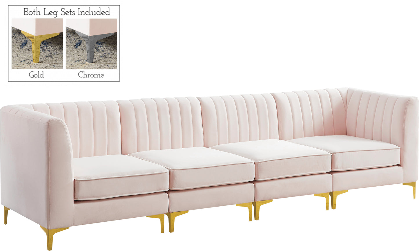 Alina Velvet Modular Sofa - Furniture Depot