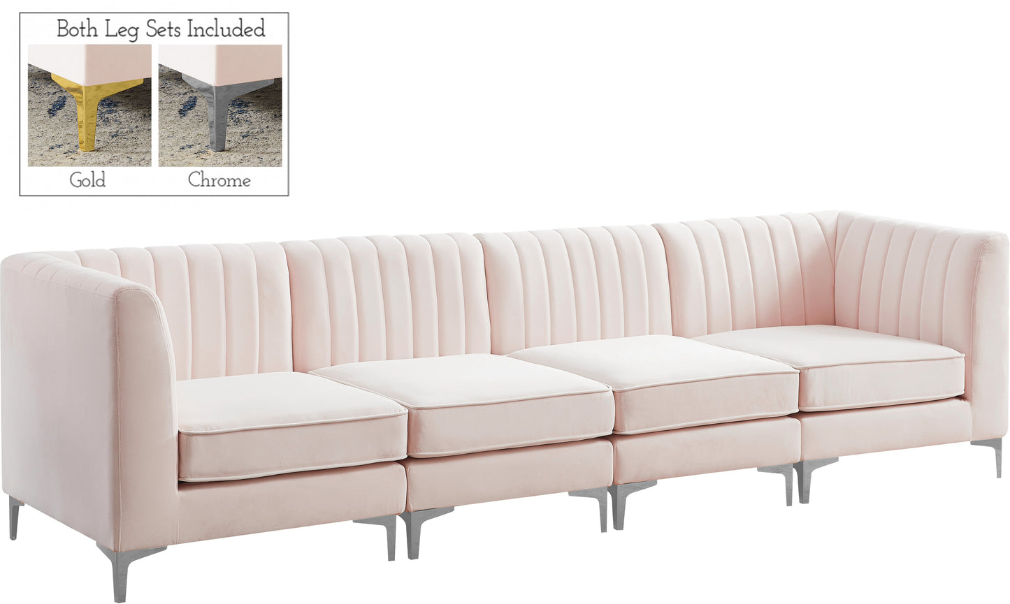 Alina Velvet Modular Sofa - Furniture Depot