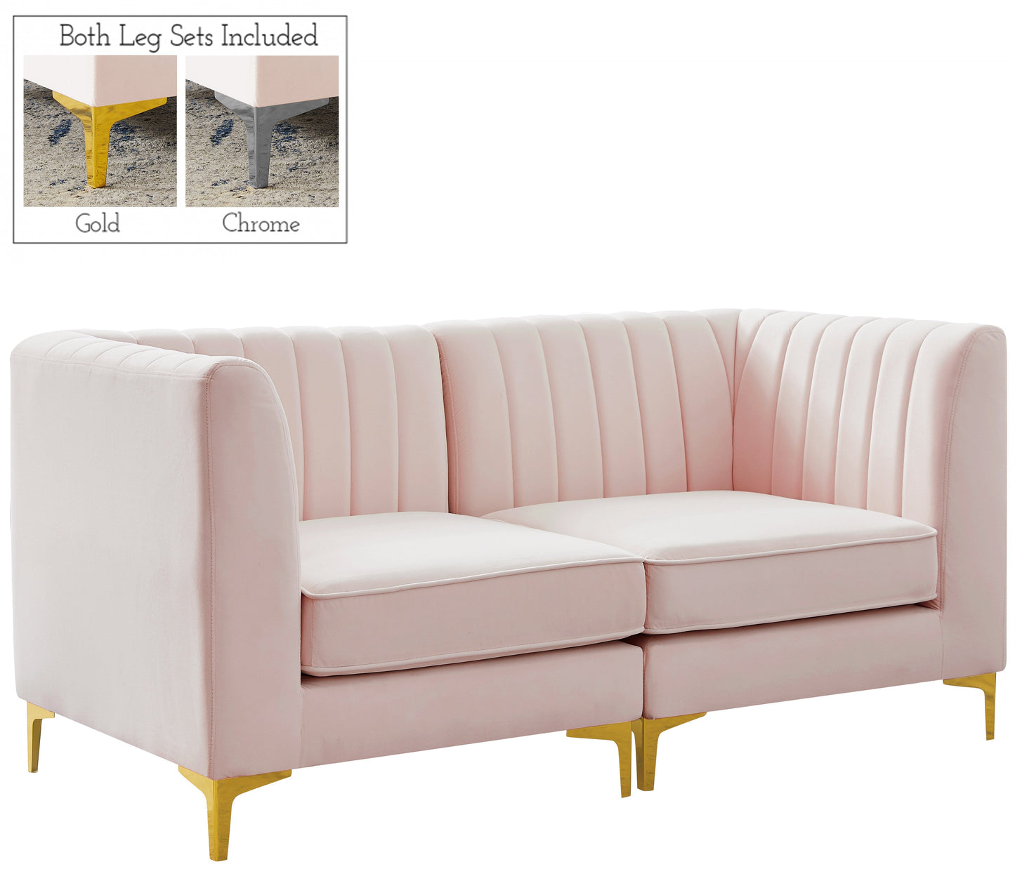 Alina Velvet Modular Sofa - Furniture Depot