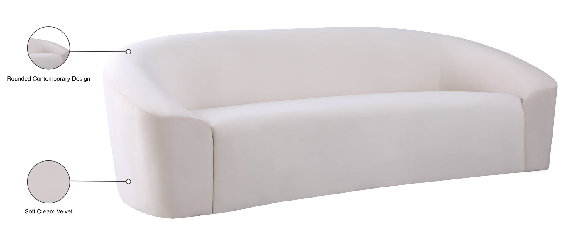 Riley Velvet Sofa - Furniture Depot