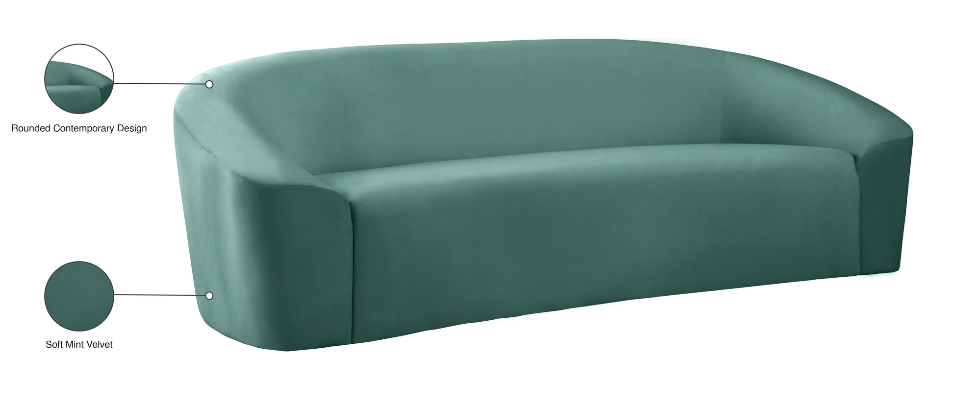 Riley Velvet Sofa - Furniture Depot