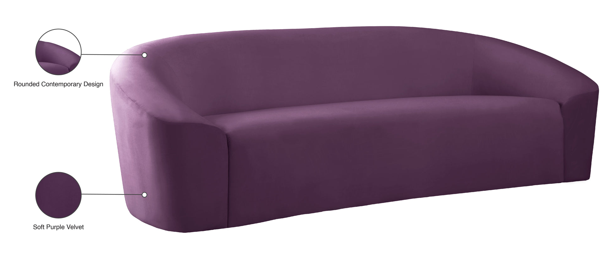 Riley Velvet Sofa - Furniture Depot