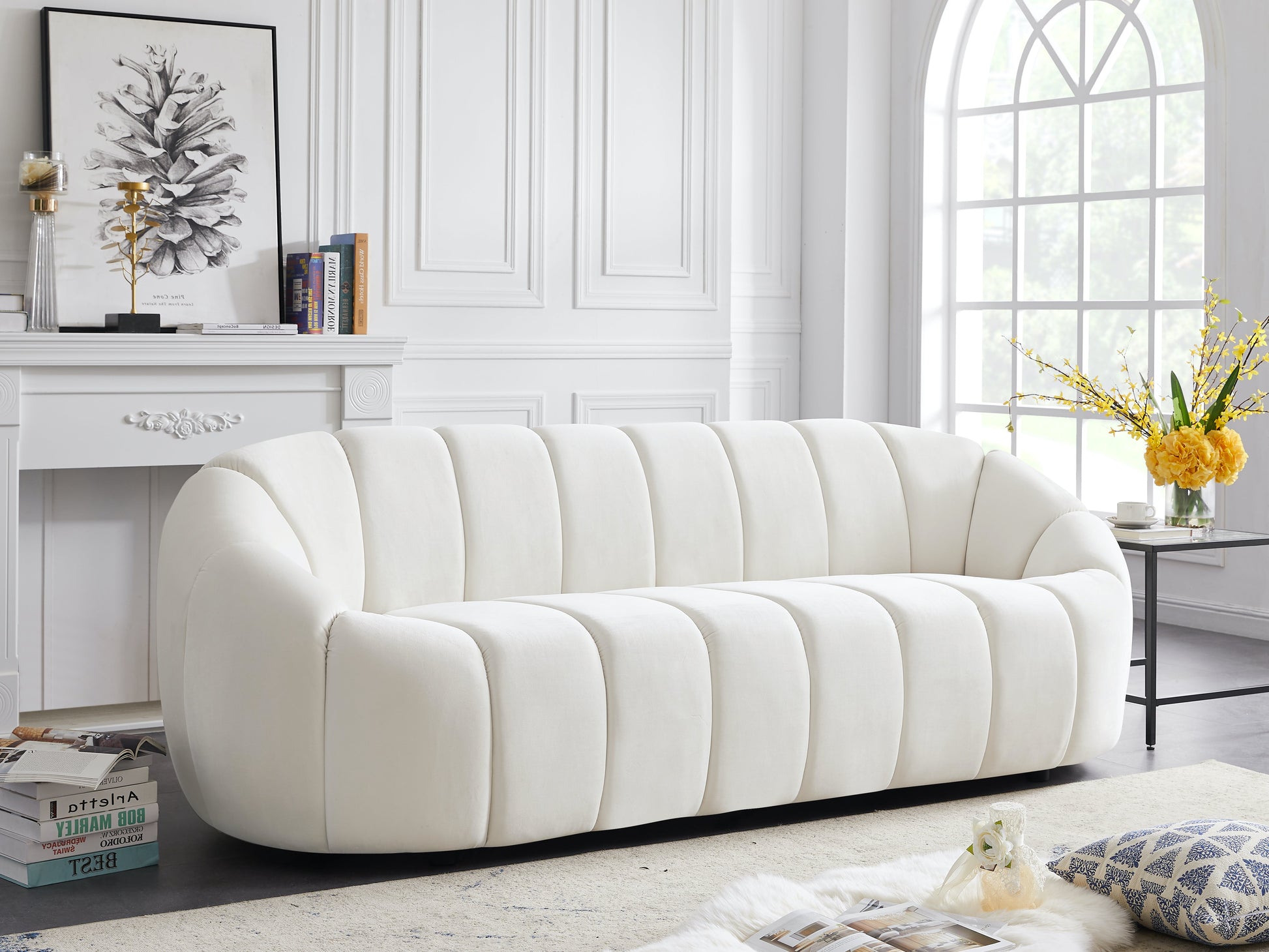 Elijah Velvet Sofa - Furniture Depot