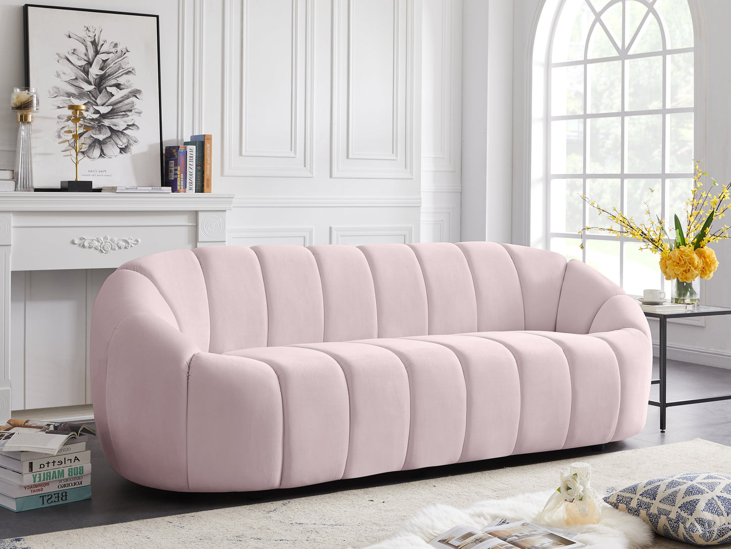 Elijah Velvet Sofa - Furniture Depot