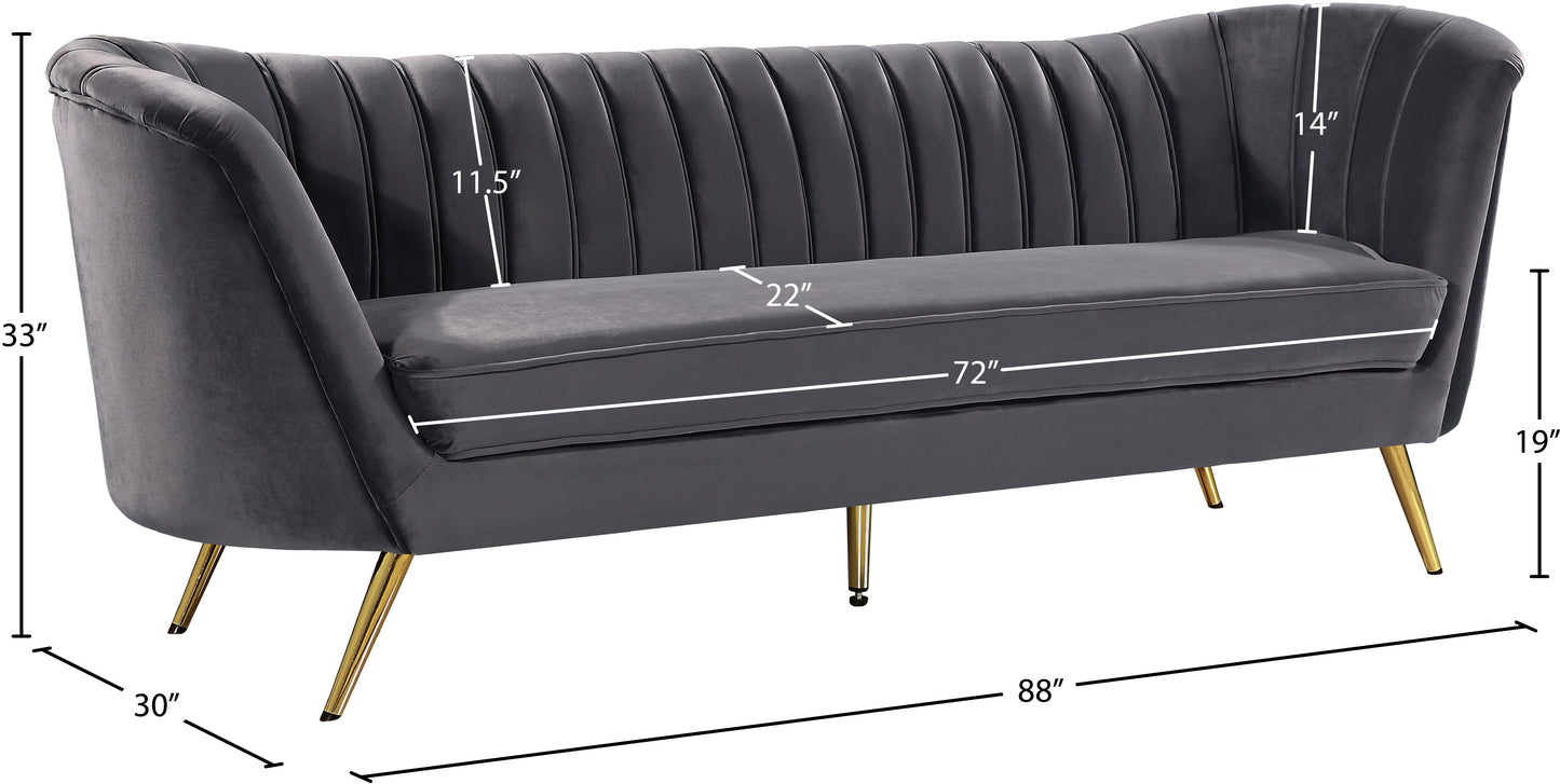 Margo Velvet Sofa - Furniture Depot