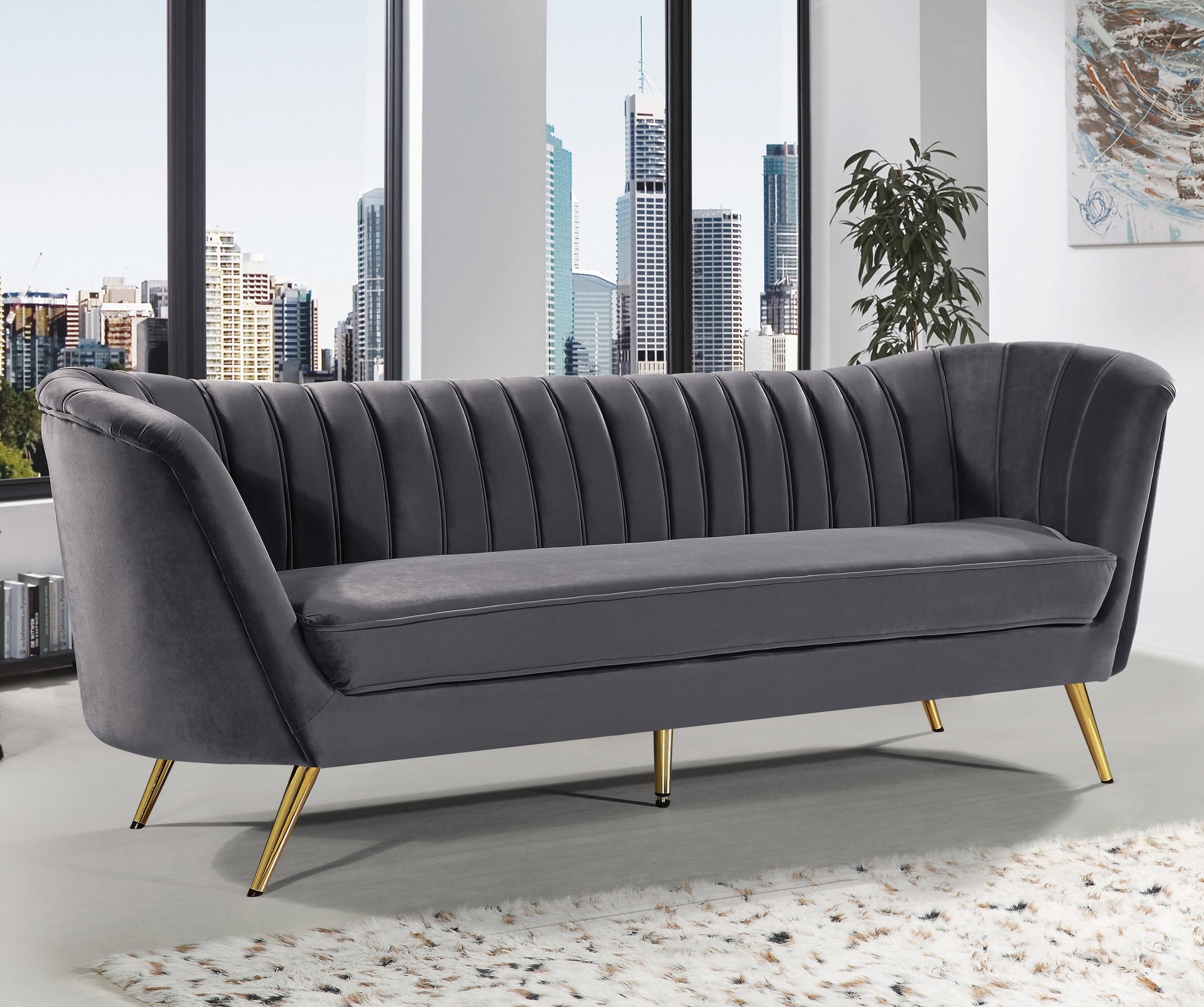 Margo Velvet Sofa - Furniture Depot