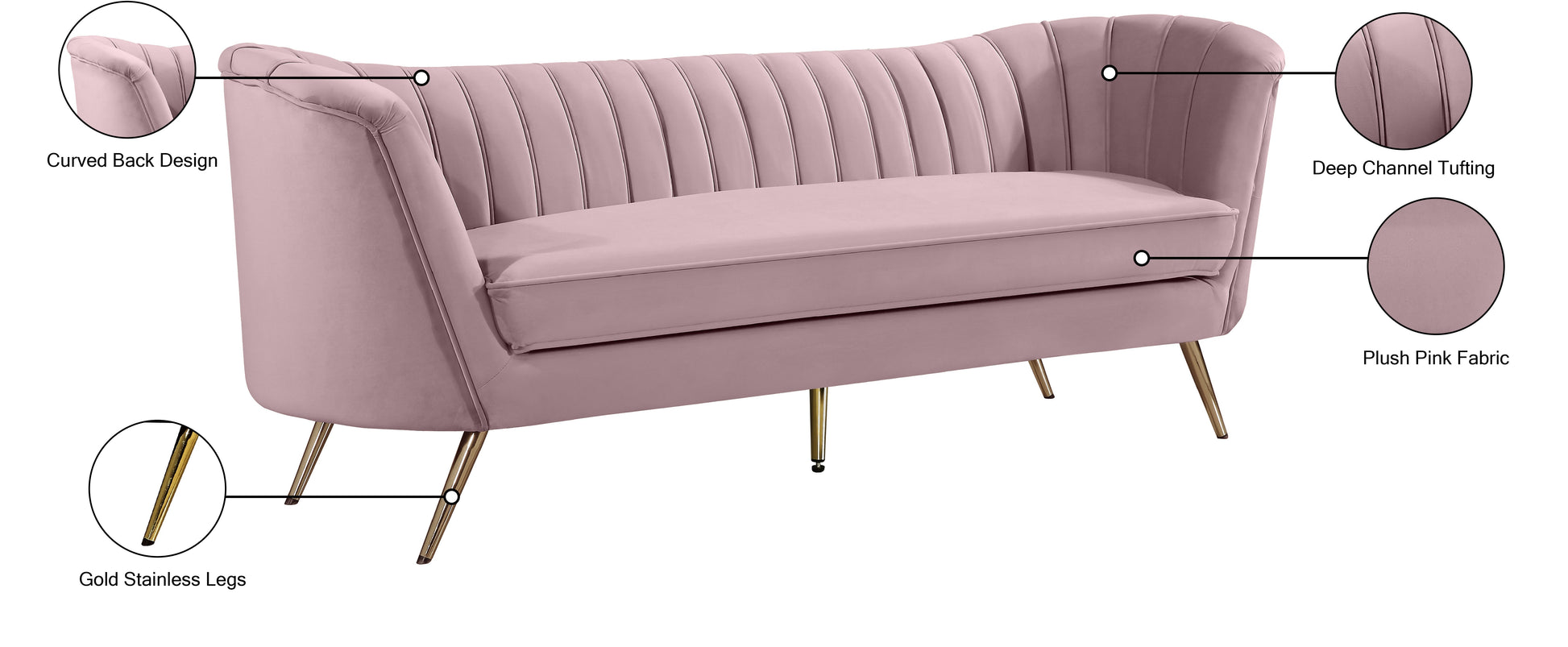 Margo Velvet Sofa - Furniture Depot