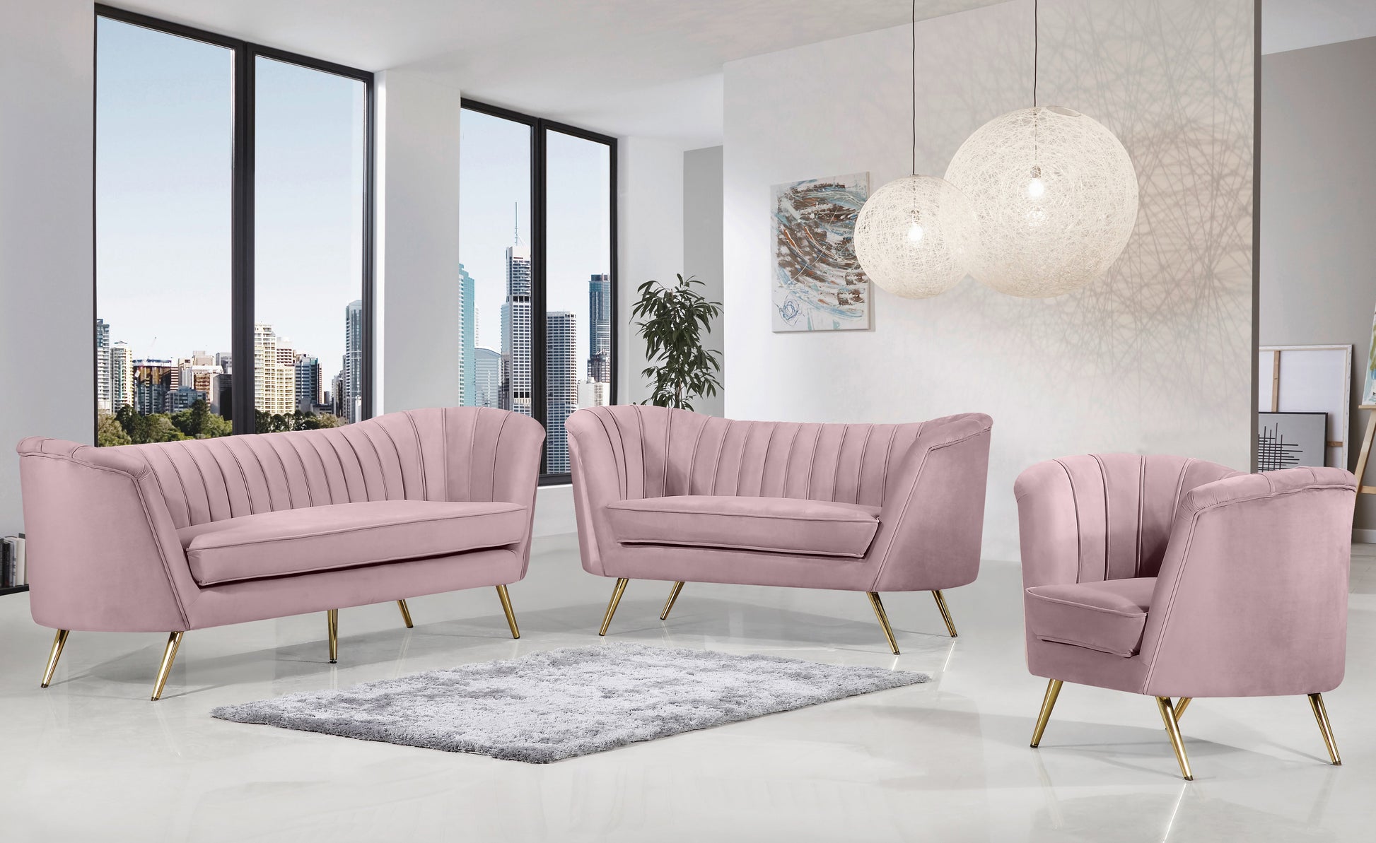 Margo Velvet Sofa - Furniture Depot