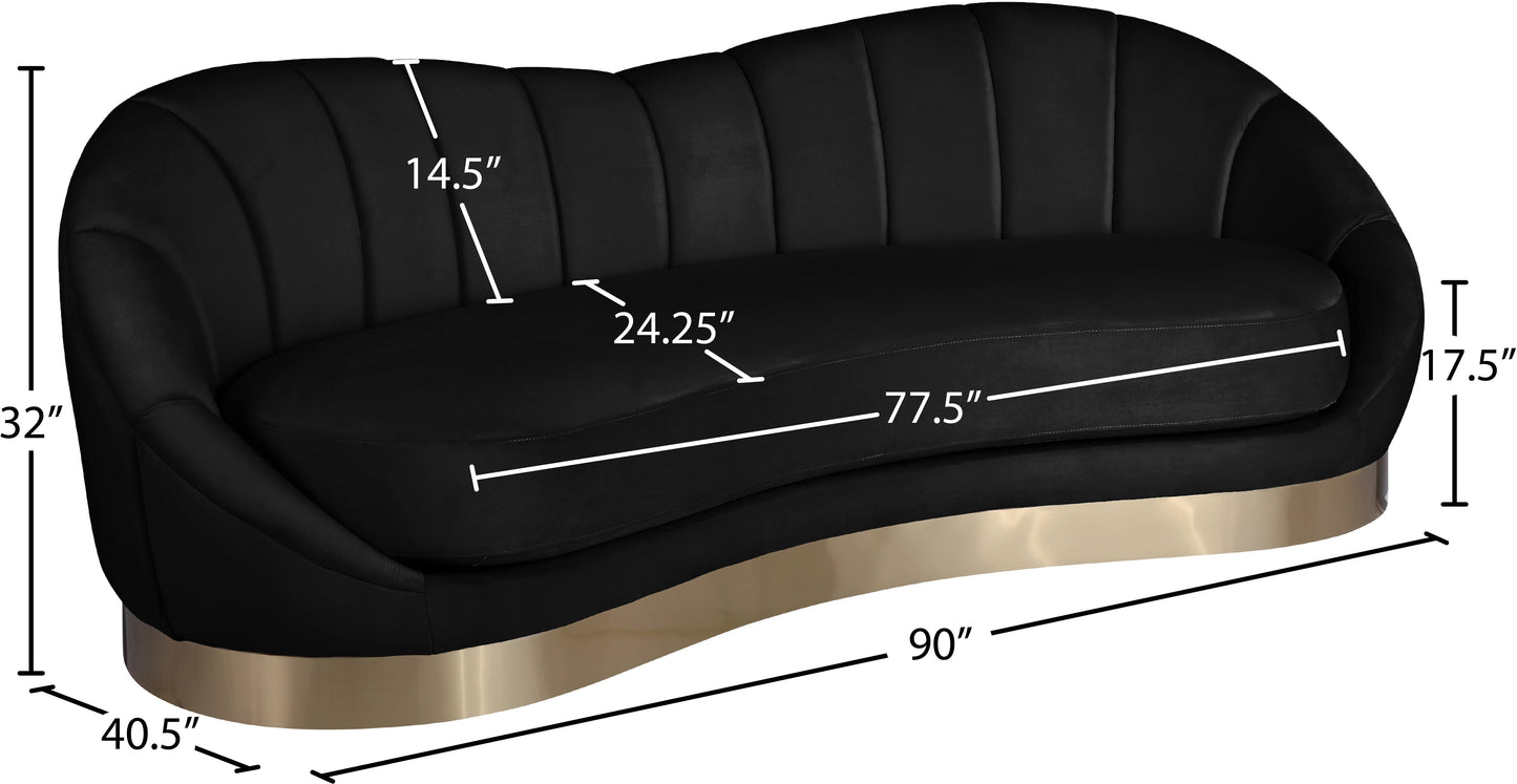 Shelly Velvet Sofa - Furniture Depot