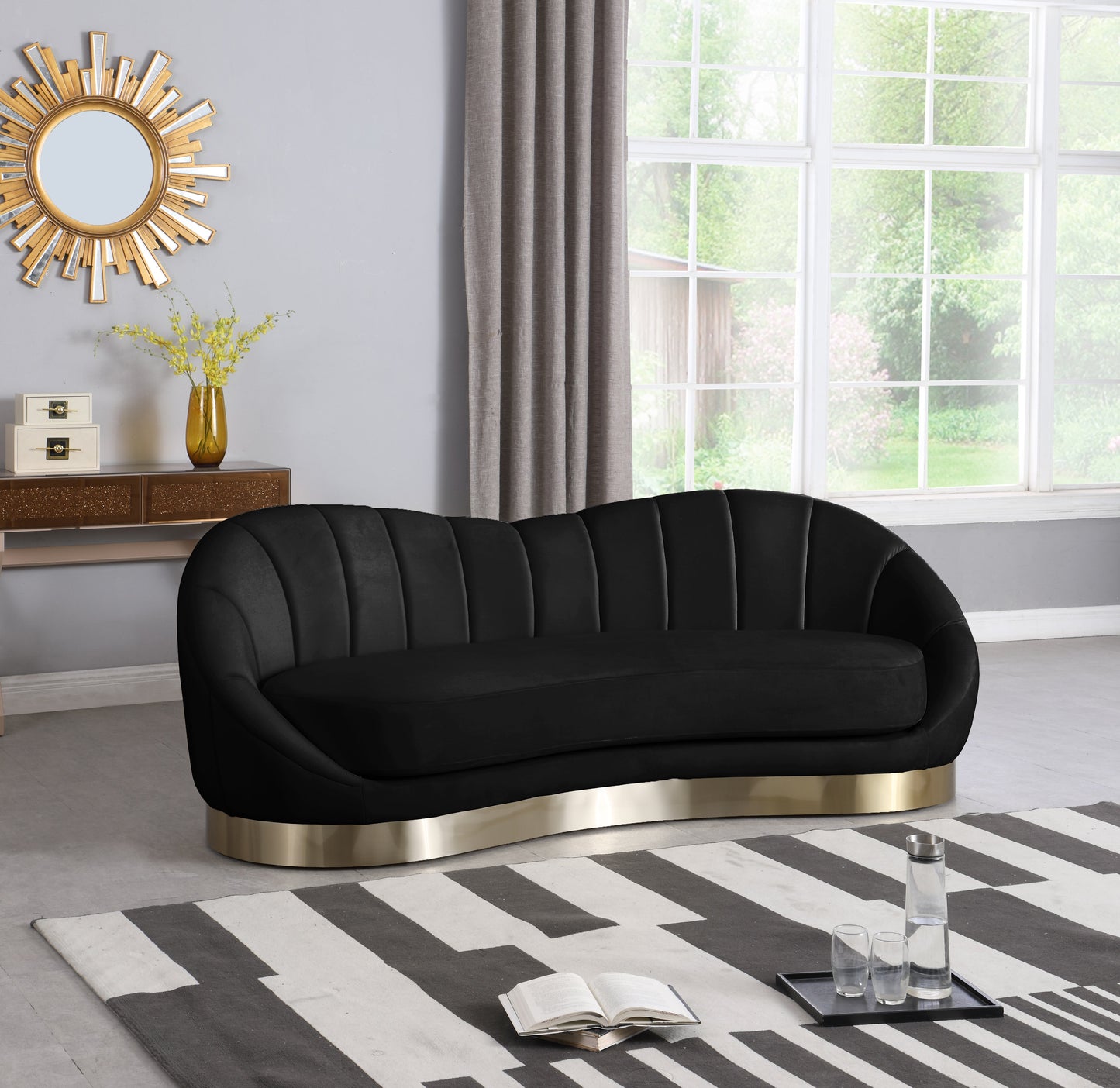 Shelly Velvet Sofa - Furniture Depot