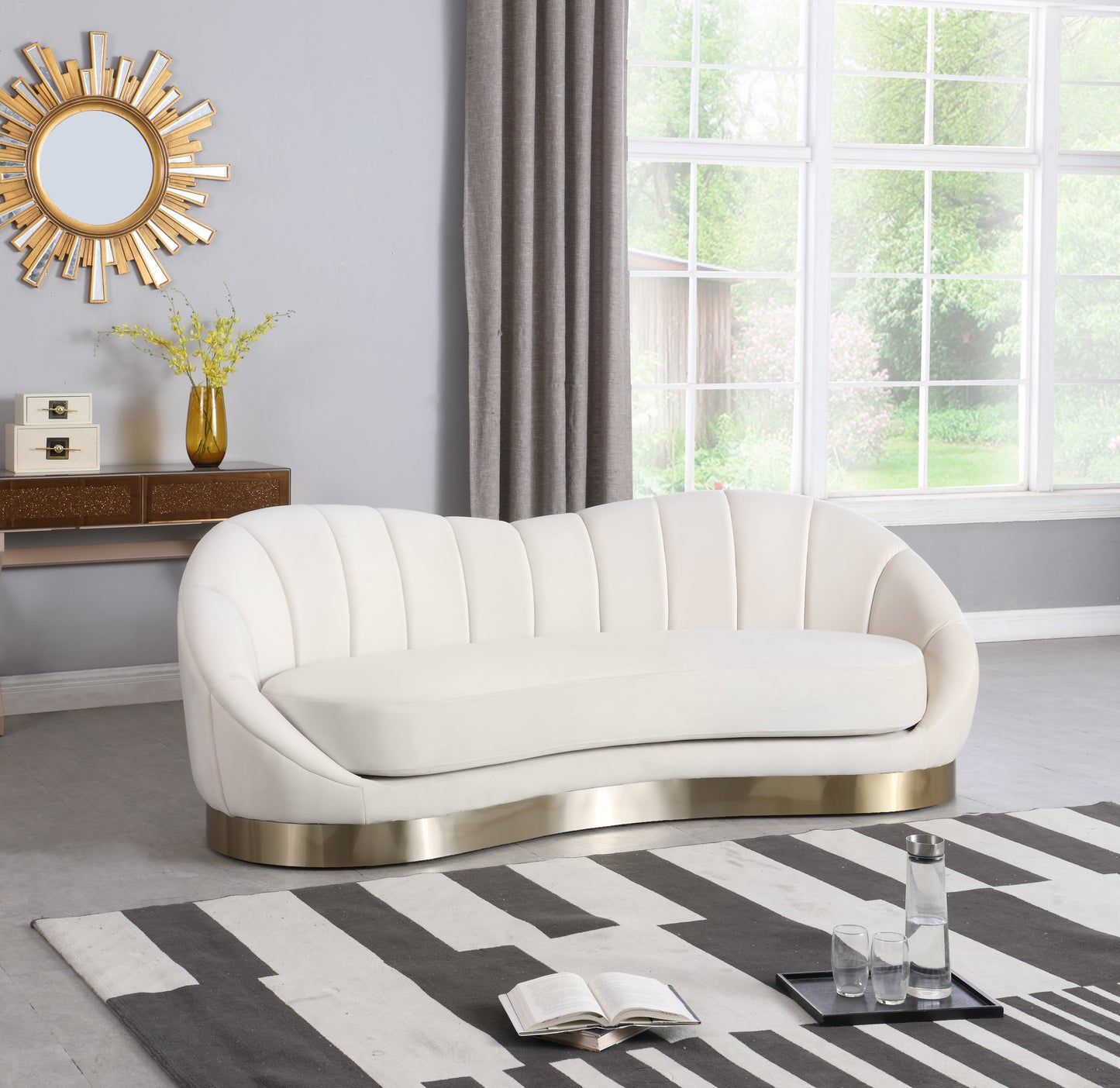 Shelly Velvet Sofa - Furniture Depot