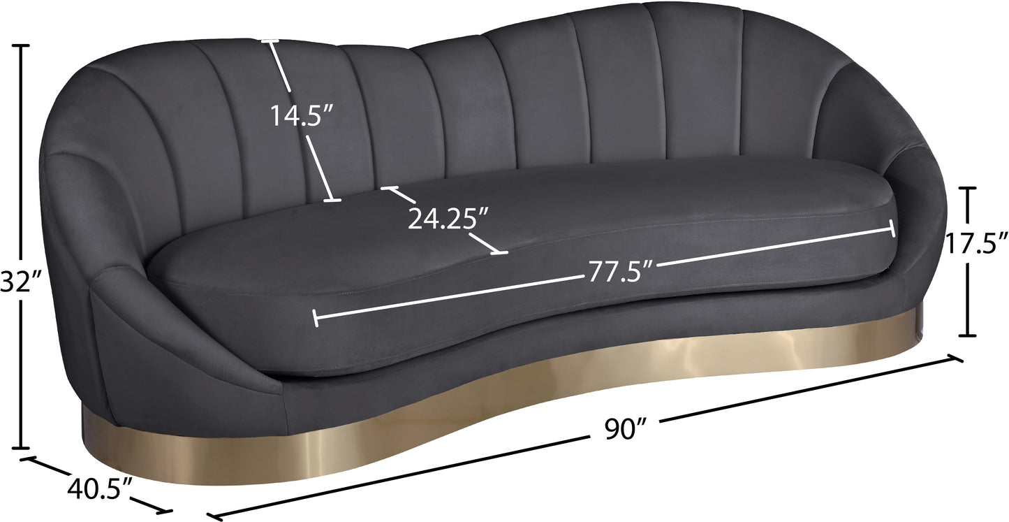 Shelly Velvet Sofa - Furniture Depot