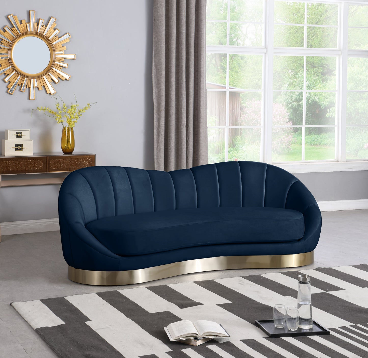 Shelly Velvet Sofa - Furniture Depot