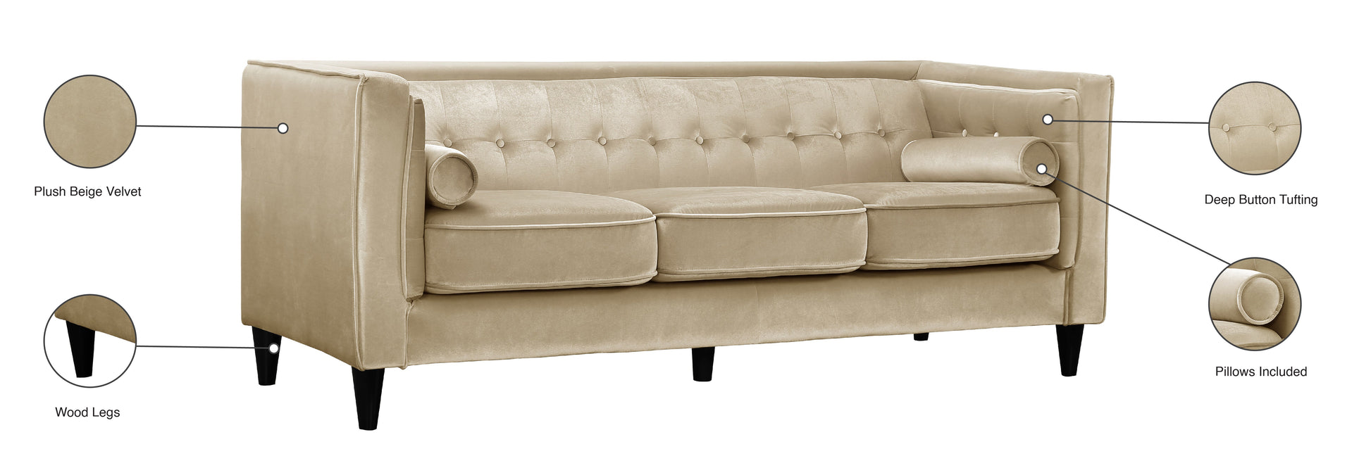 Taylor Velvet Sofa - Furniture Depot (7679009947896)