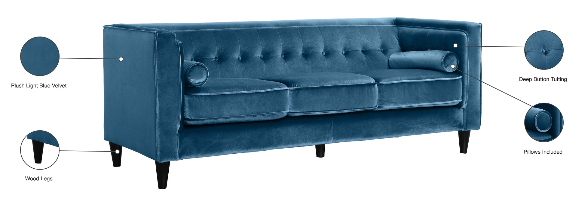 Taylor Velvet Sofa - Furniture Depot (7679009947896)