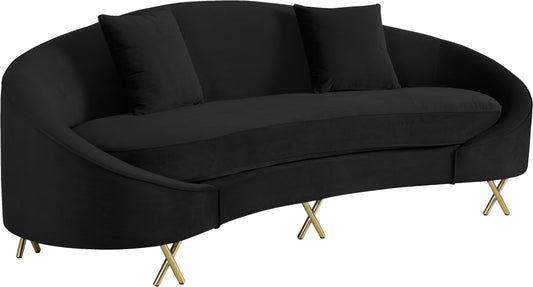 Serpentine Velvet Sofa - Sterling House Interiors (7679012634872)