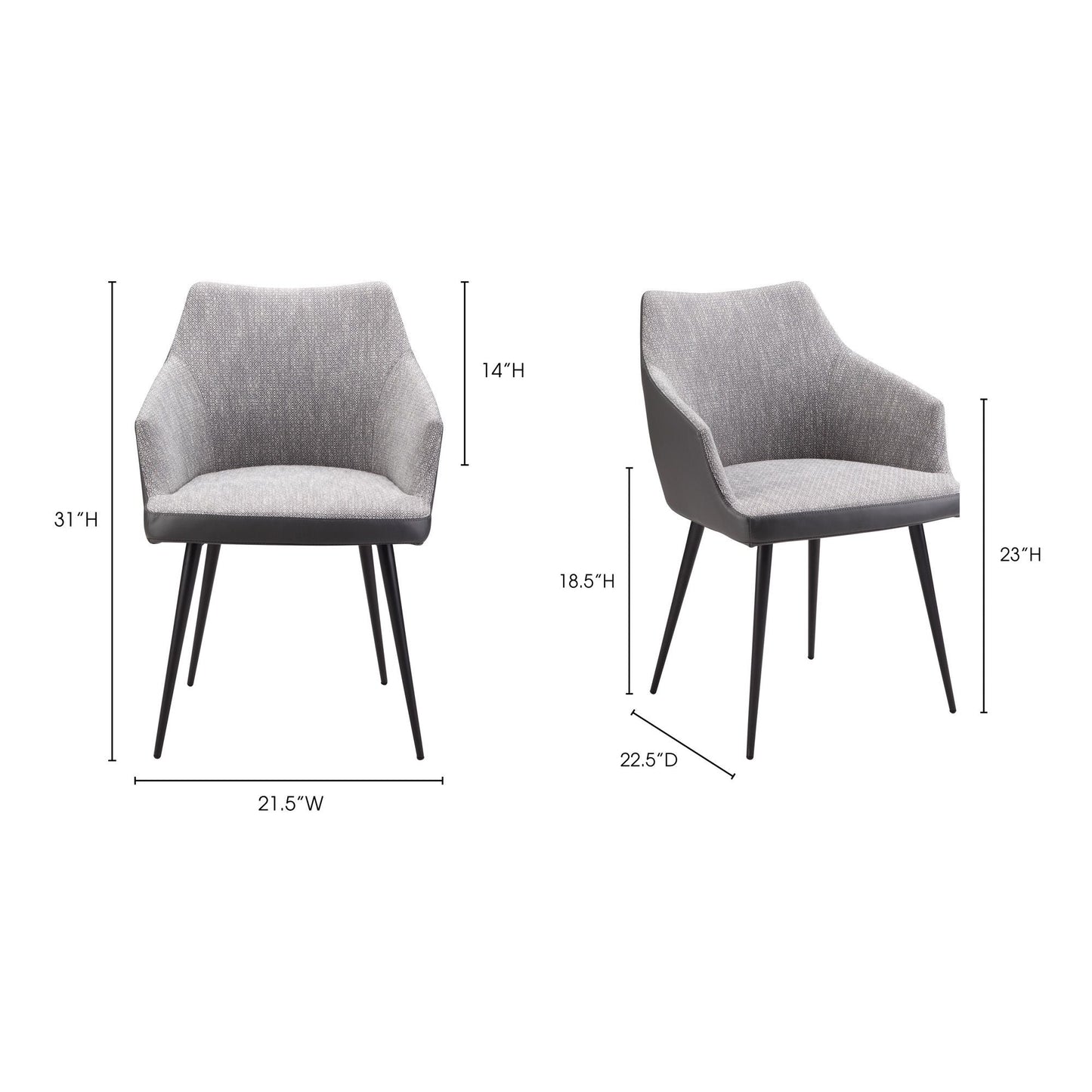 Beckett Dining Chair Gray