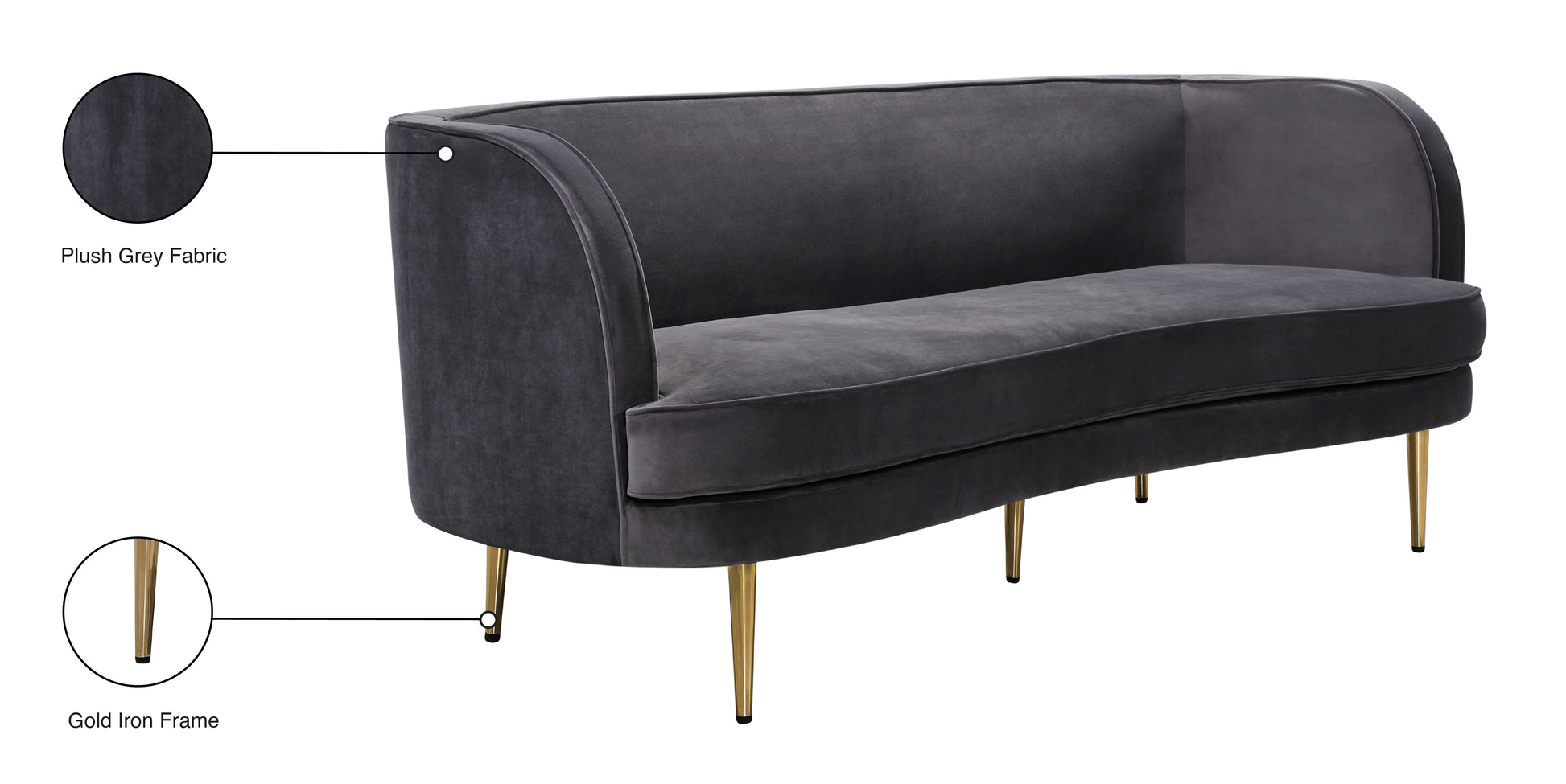 Vivian Velvet Sofa - Furniture Depot (7679014863096)