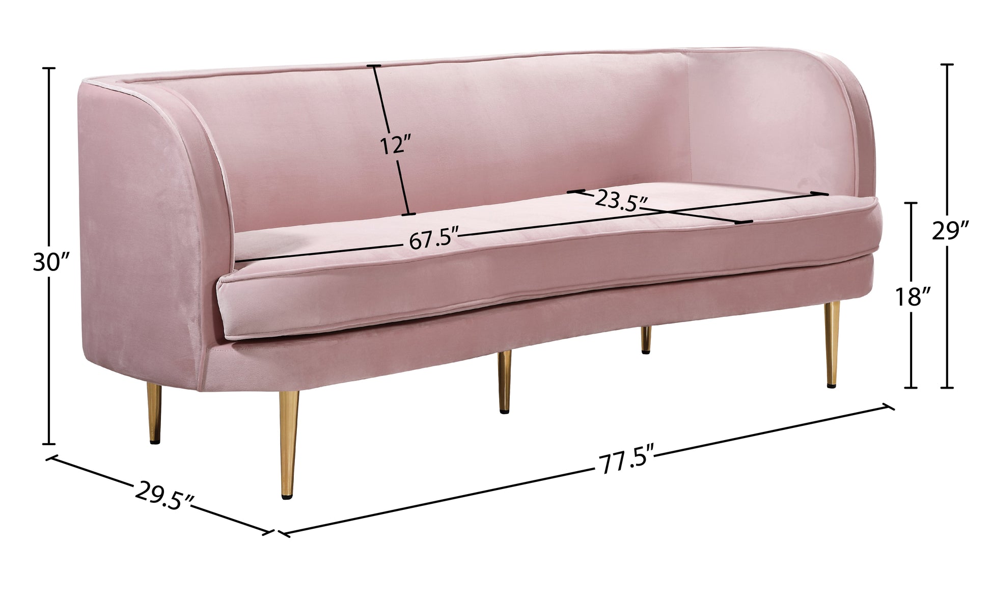 Vivian Velvet Sofa - Furniture Depot (7679014863096)