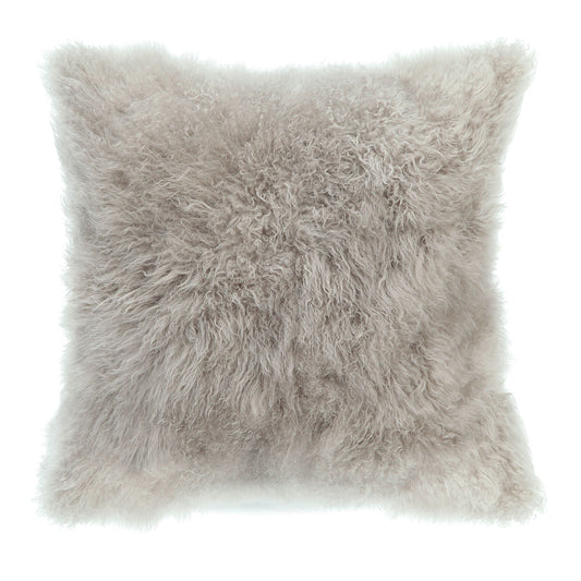 Cashmere Fur Pillow Light Gray