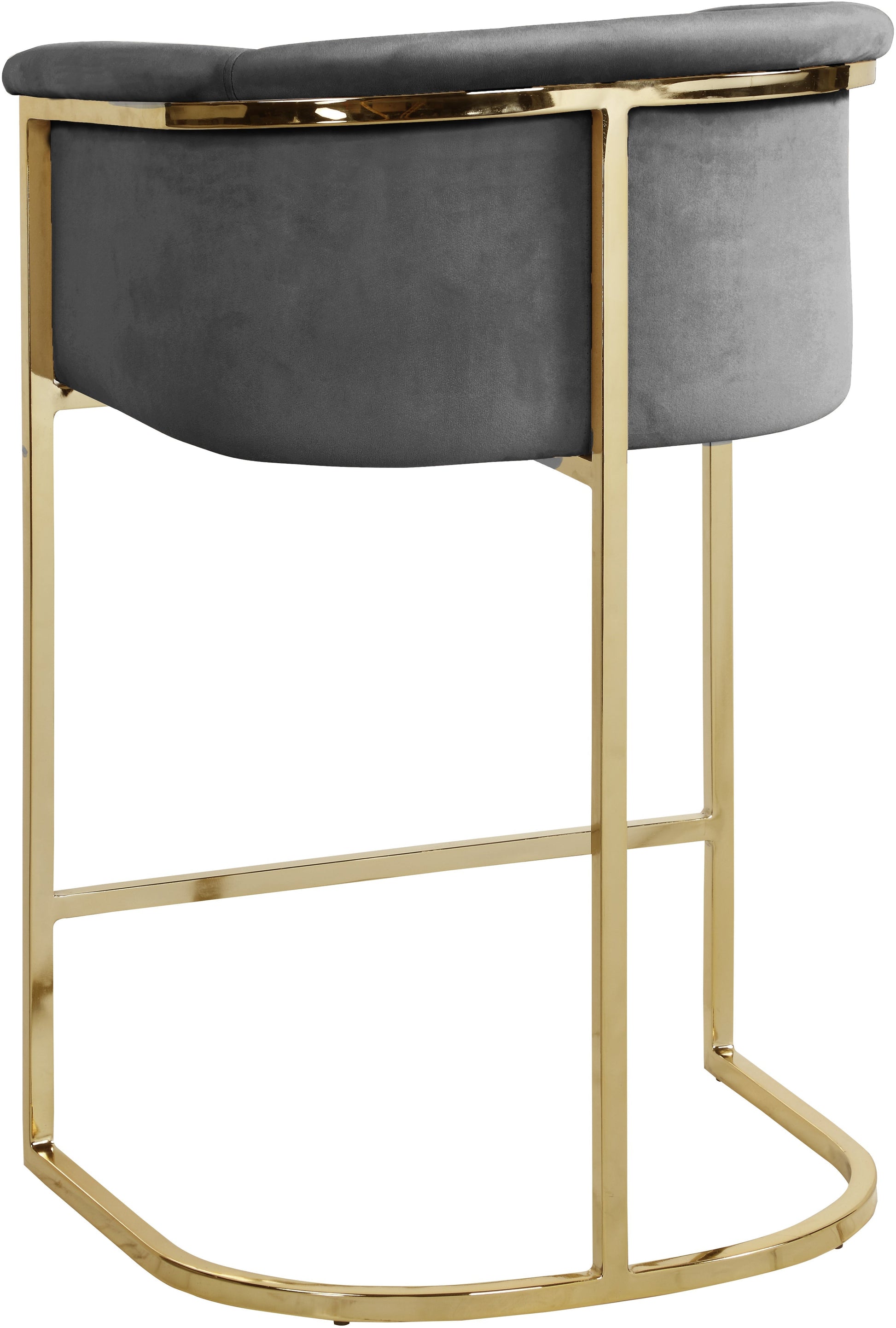 Donatella Velvet Counter Stool - Furniture Depot